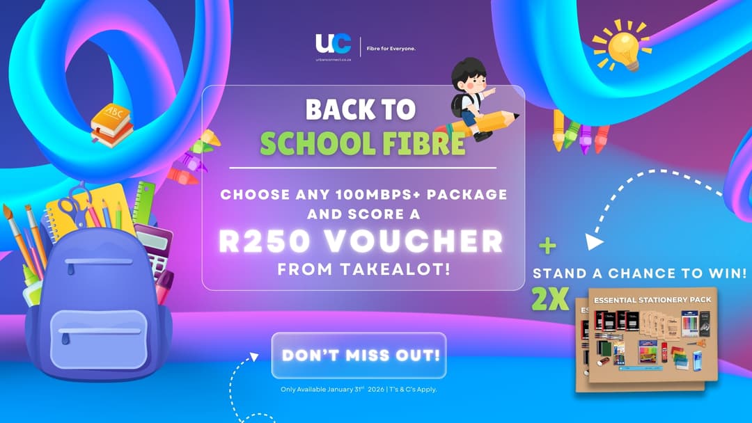 Back to School & Work with Fibre Rewards from UrbanConnect